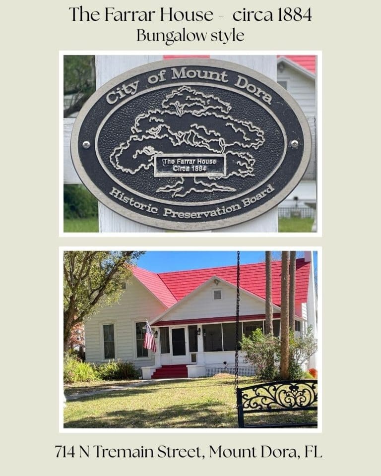 Farrar House 1884 historic bungalow Mount Dora Florida