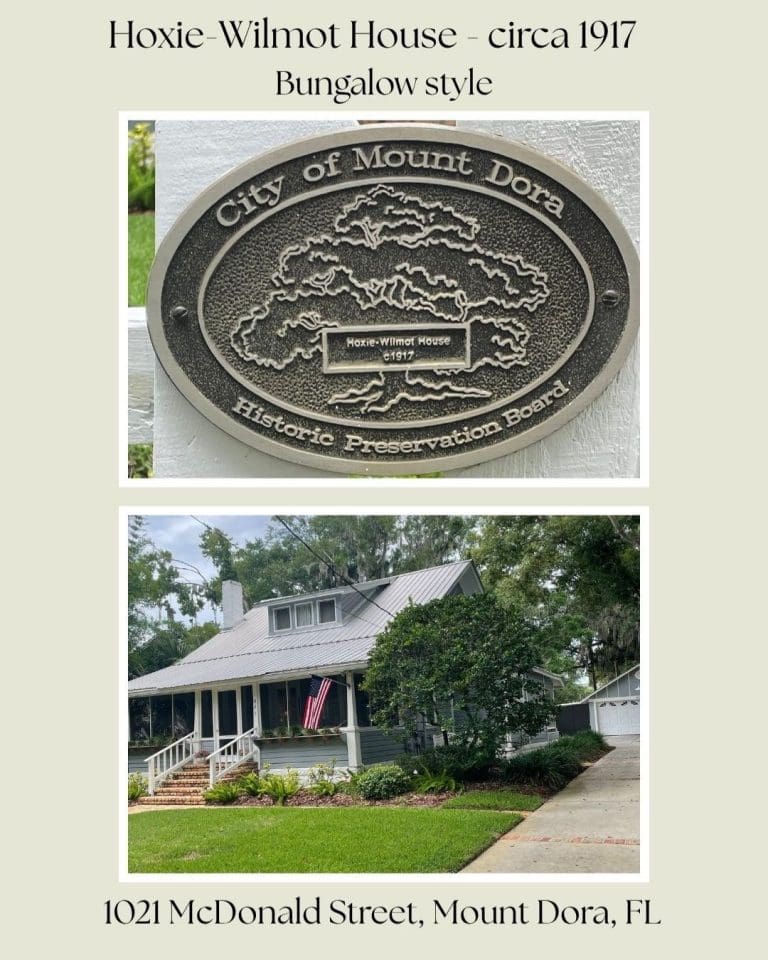 Hoxie-Wilmot House 1917 bungalow Mount Dora Historic District
